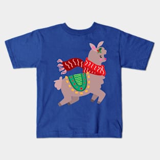 Christmas Llama Kids T-Shirt